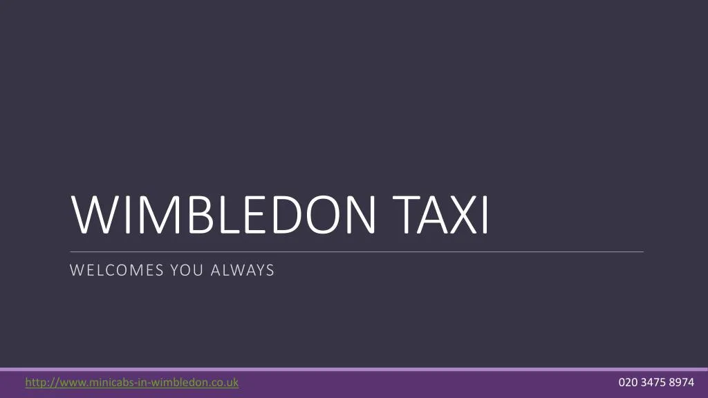 wimbledon taxi n.