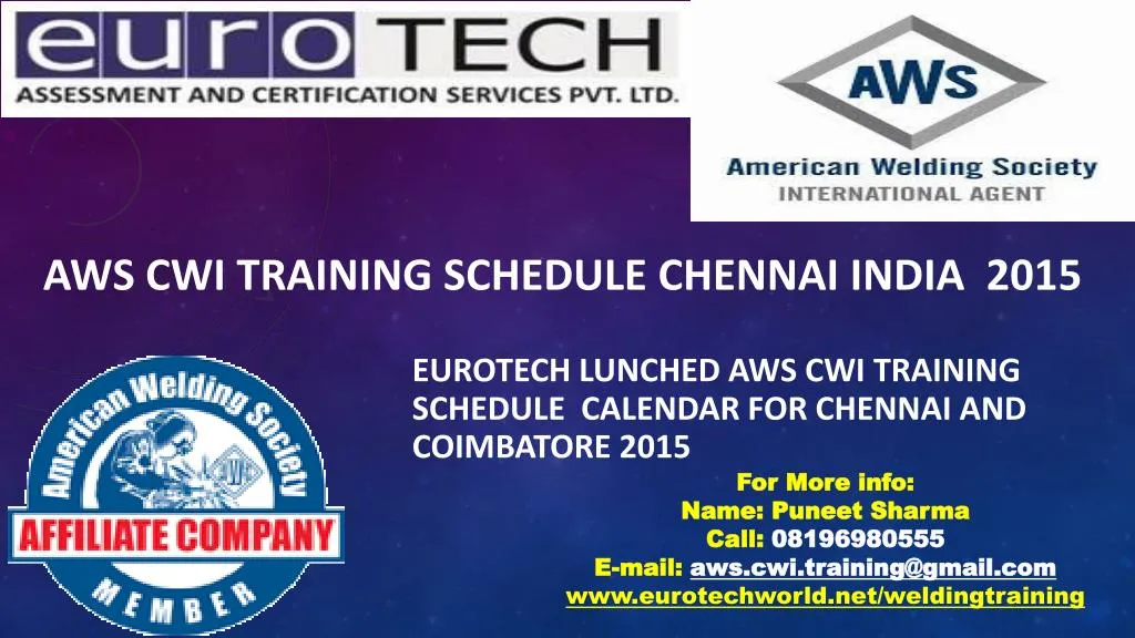 aws cwi training schedule chennai india 2015 n.