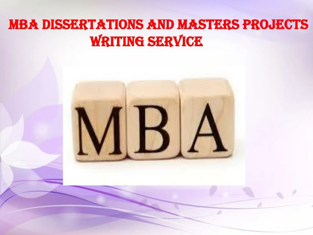 mba dissertations