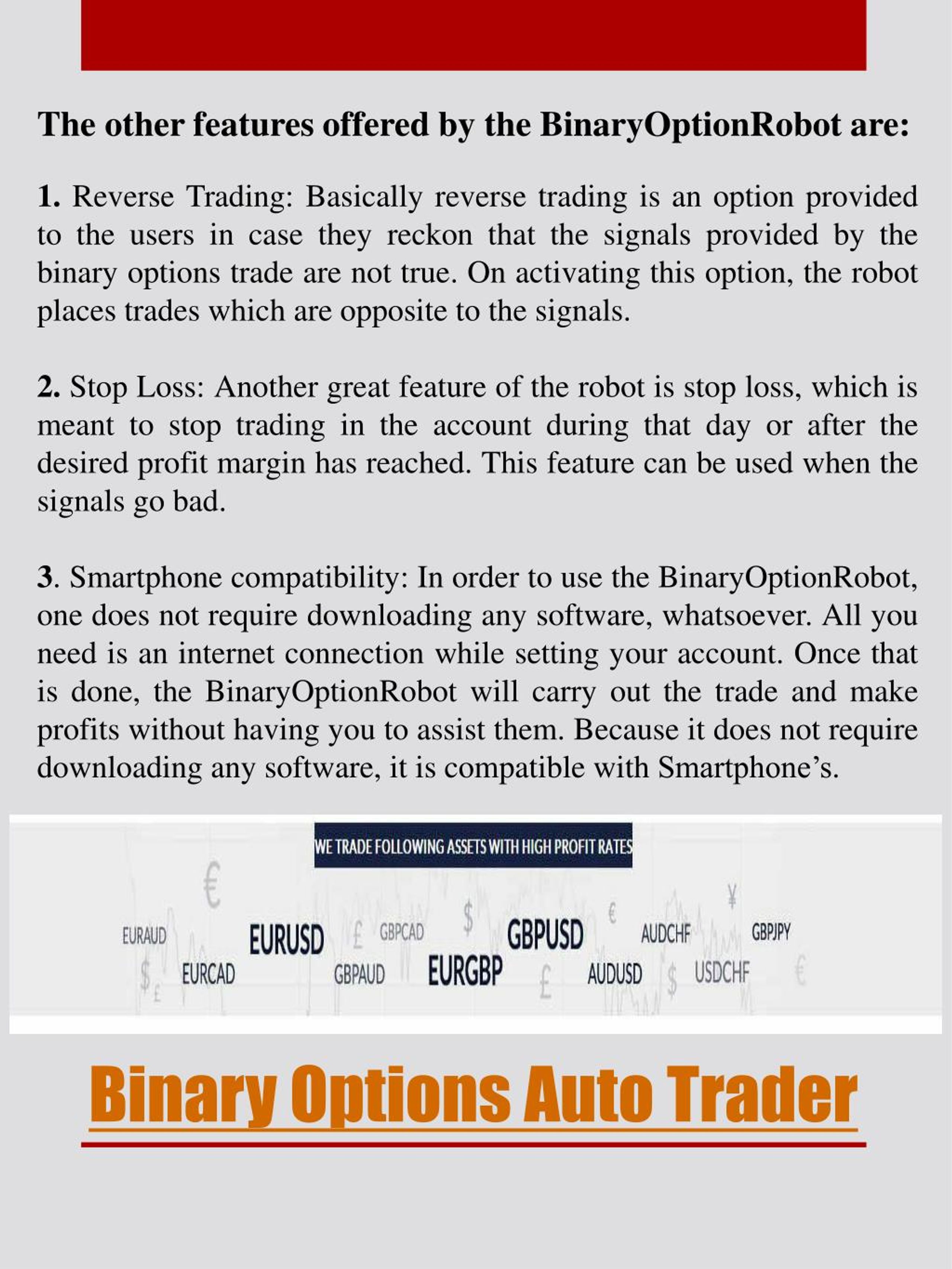 Auto trade binary options