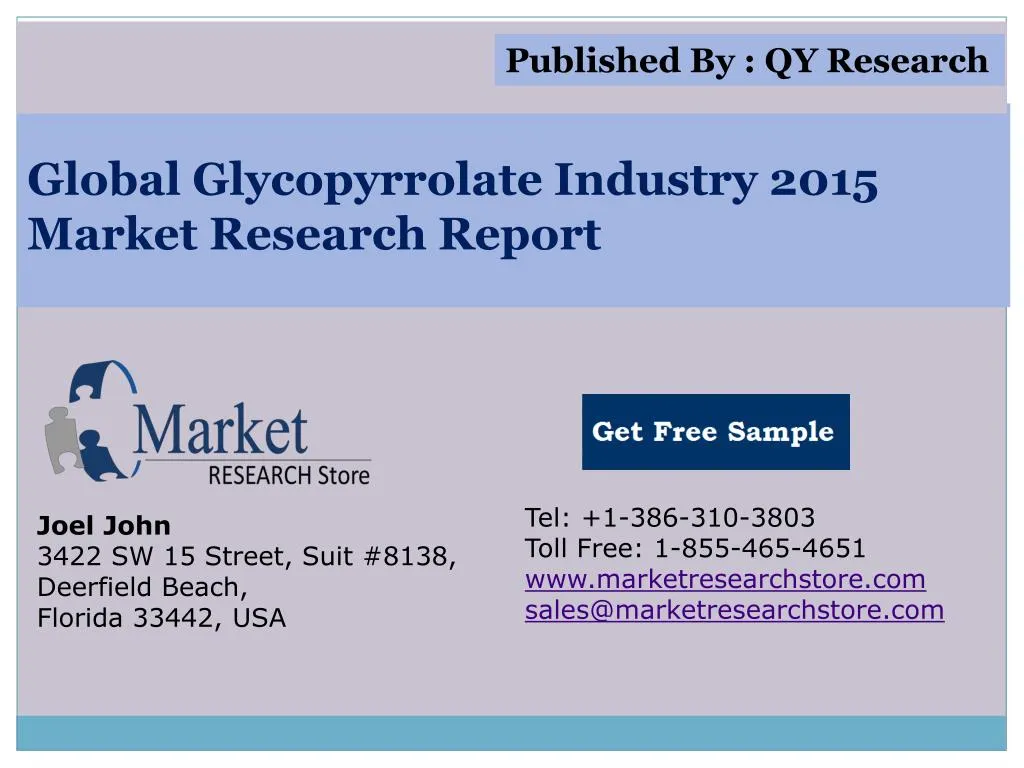 global glycopyrrolate industry 2015 market research report n.