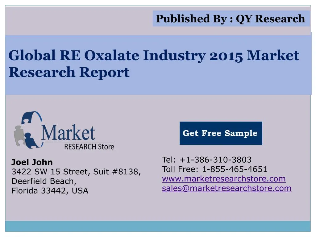 global re oxalate industry 2015 market research report n.