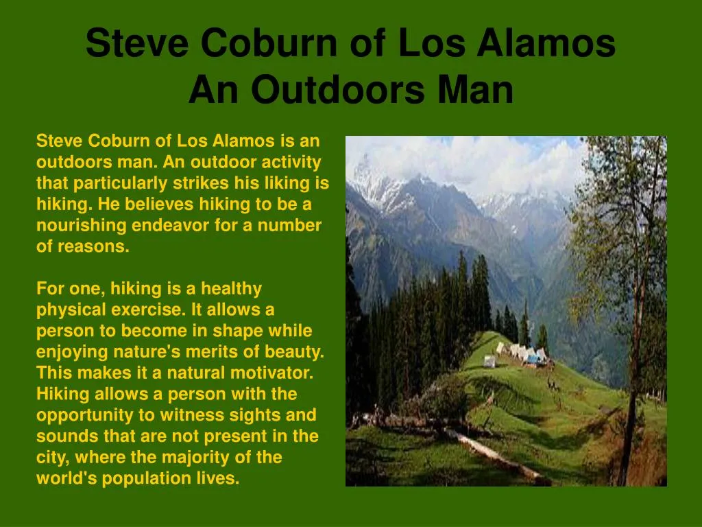 steve coburn of los alamos an outdoors man n.
