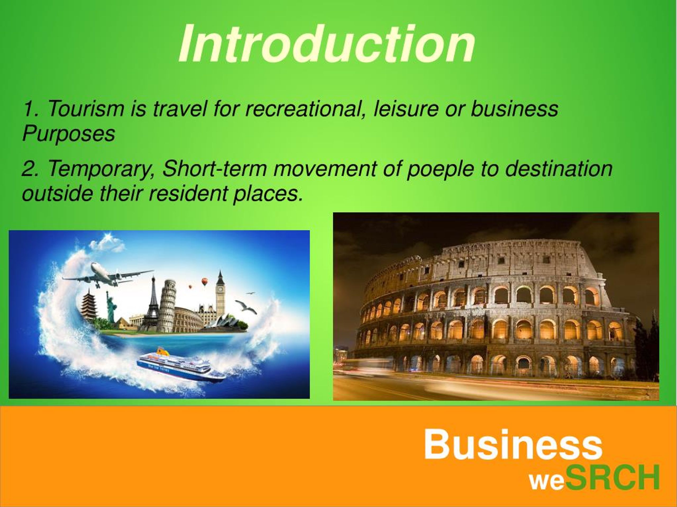 modern tourism business definition