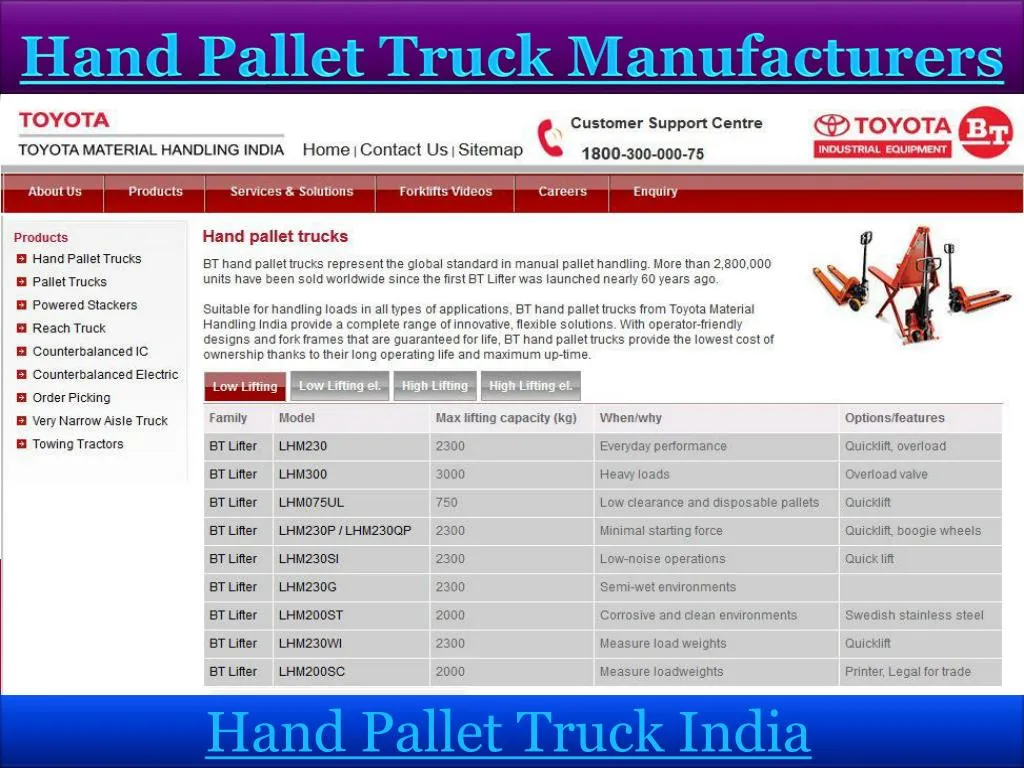 hand pallet truck manufacturers n.