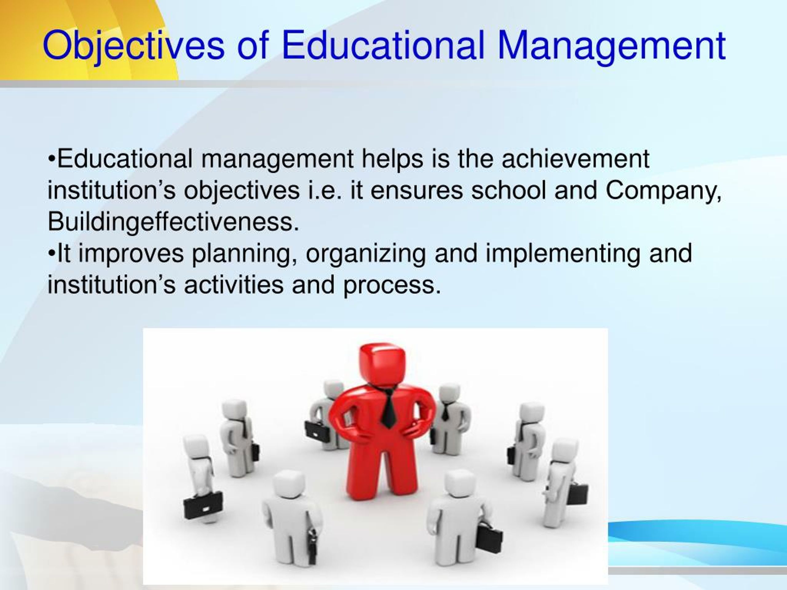 purpose of studying education management