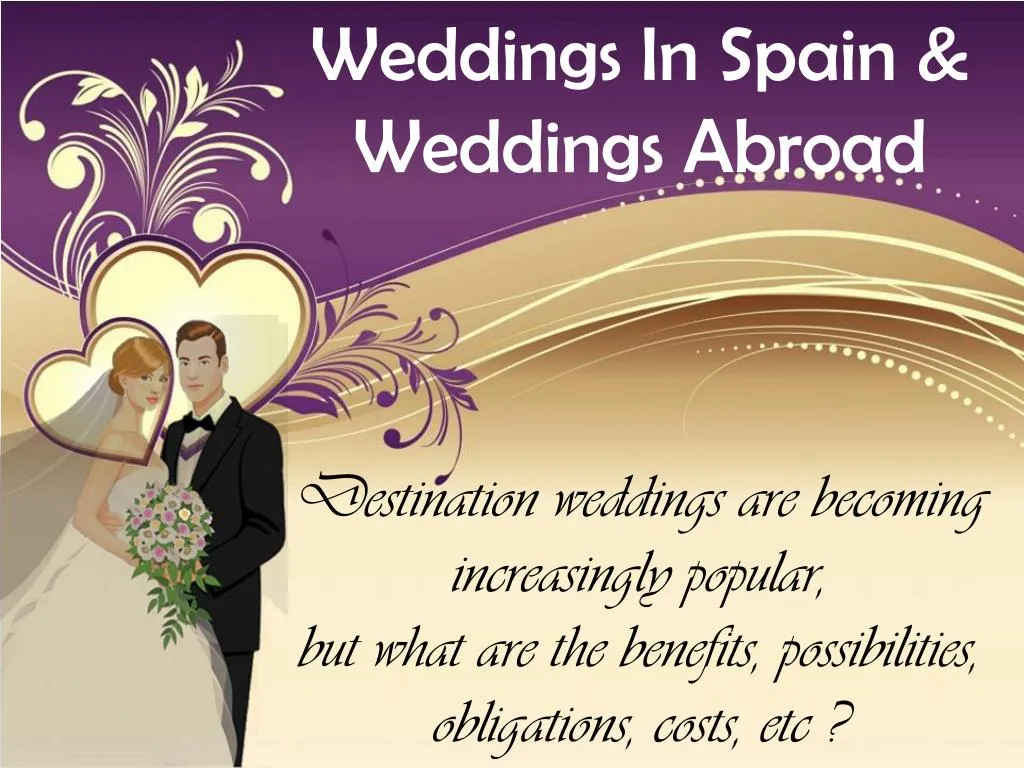 Ppt Planning A Wedding Abroad Wedding Packages Abroad Prices