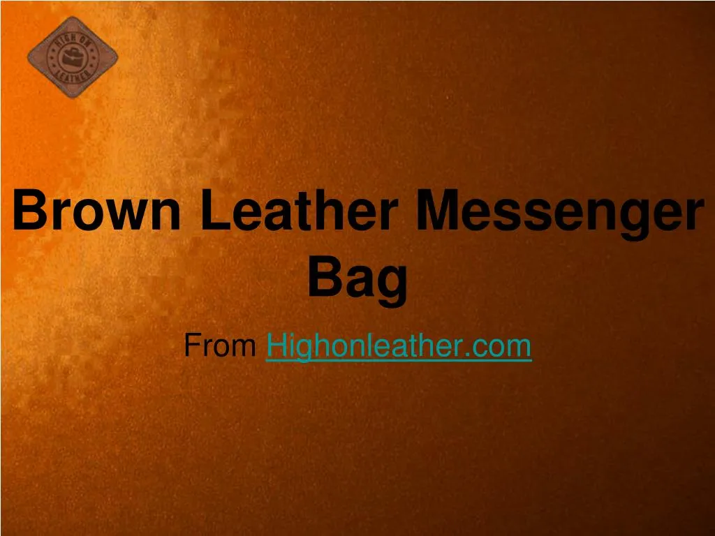 brown leather messenger bag n.