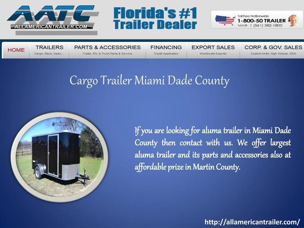 cargo trailer miami dade county n.