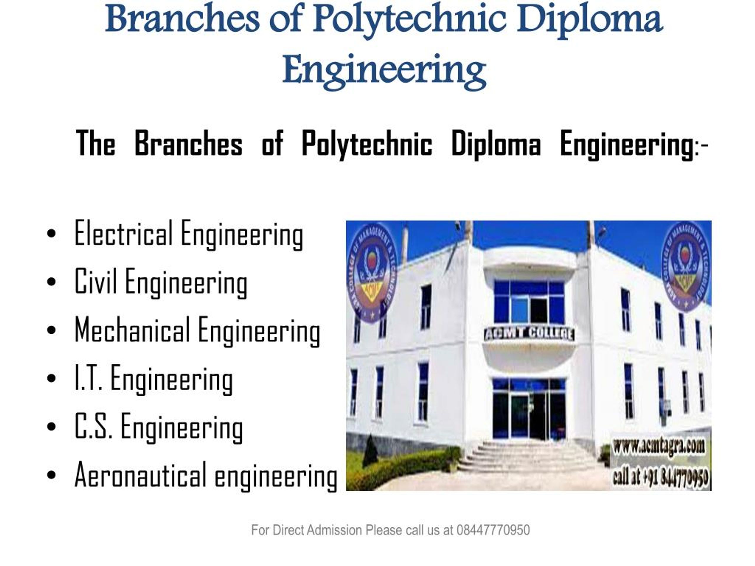 PPT - Admission In Polytechnic Diploma Engineering College In Delh ...