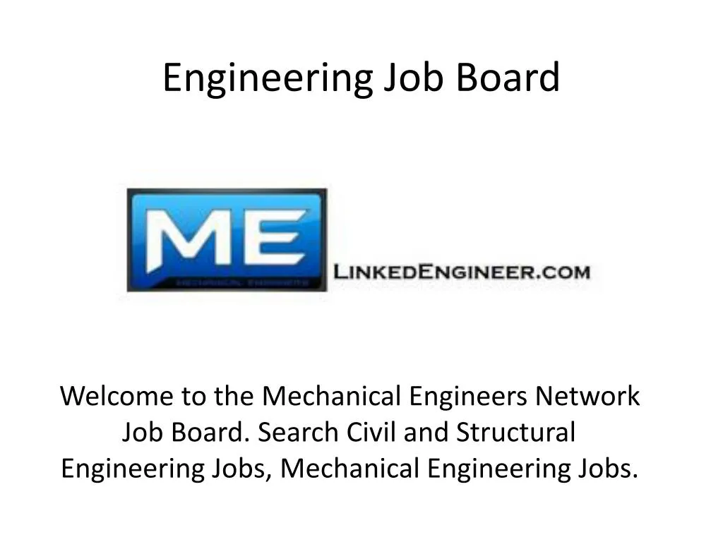 PPT Engineering Job Board PowerPoint Presentation, free download ID