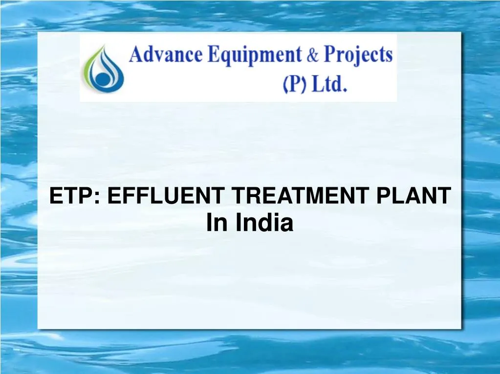 etp effluent treatment plant in india n.
