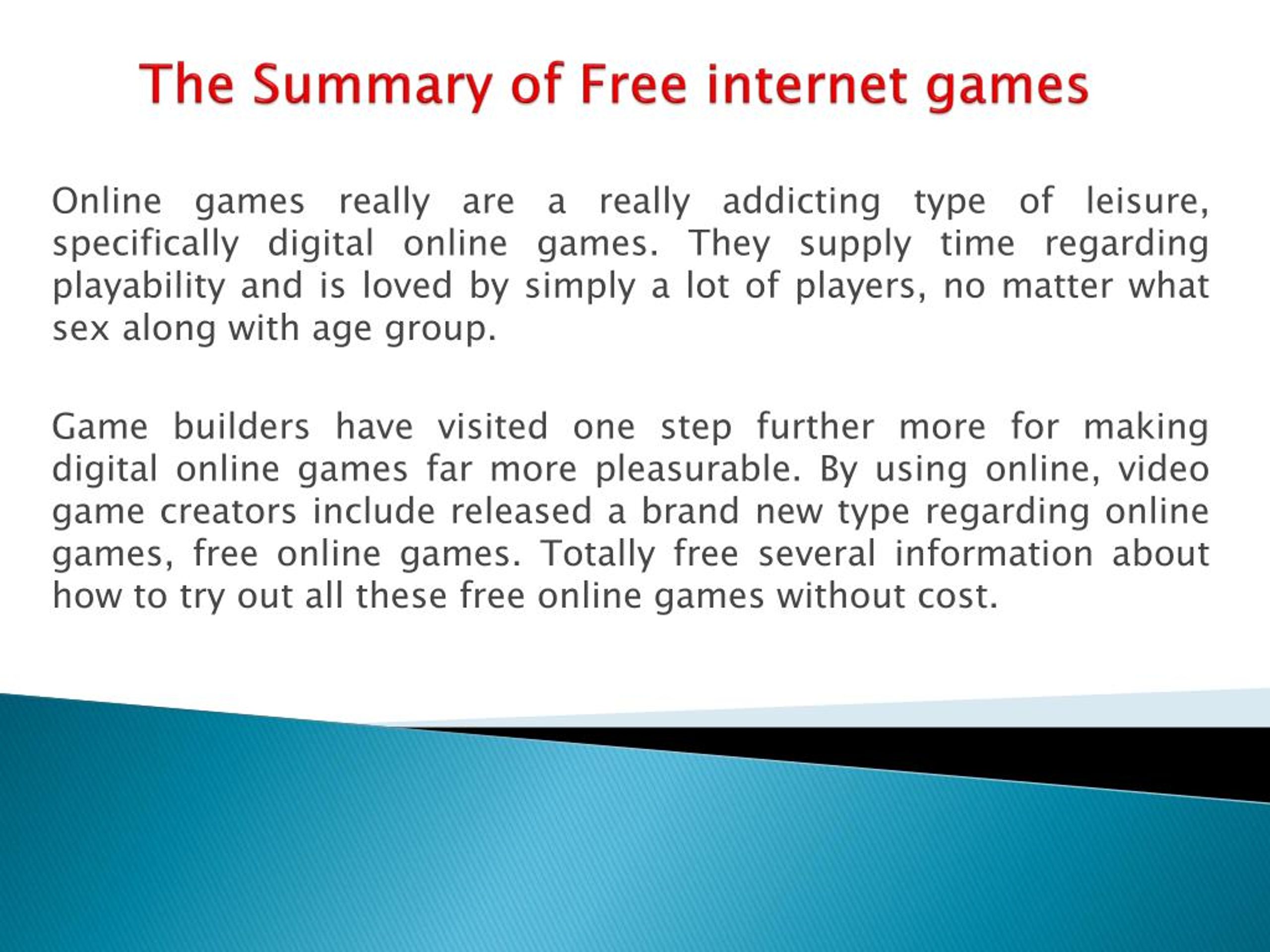 PPT - The Summary of Free Internet games PowerPoint Presentation, free  download - ID:7149191