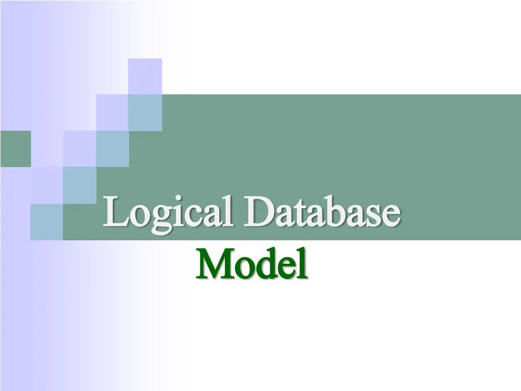 logical database model n.