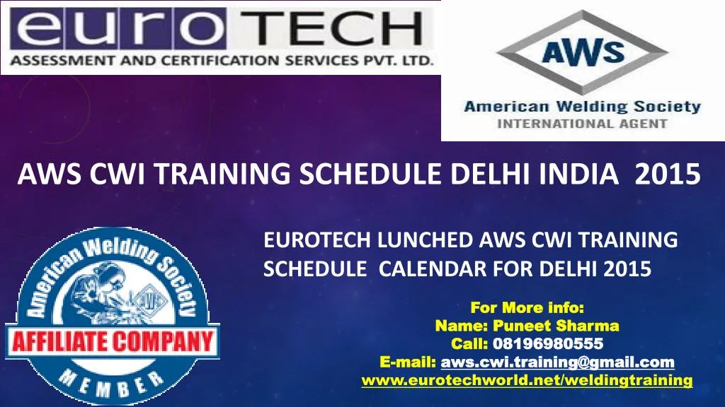 aws cwi training schedule delhi india 2015 n.