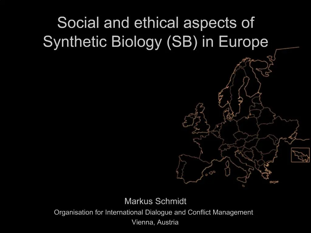 PPT Social and ethical aspects of Synthetic Biology SB in Europe