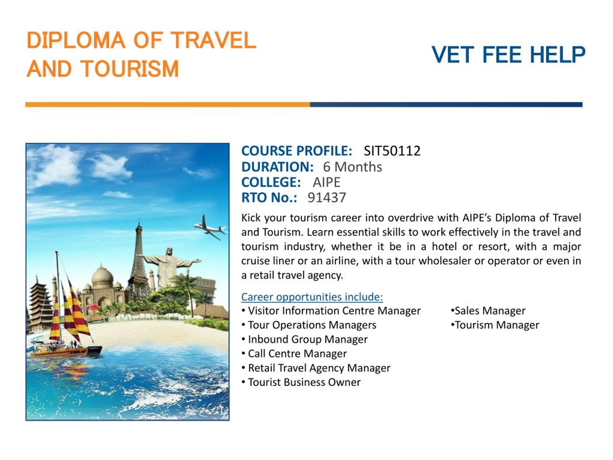 tourism course online australia