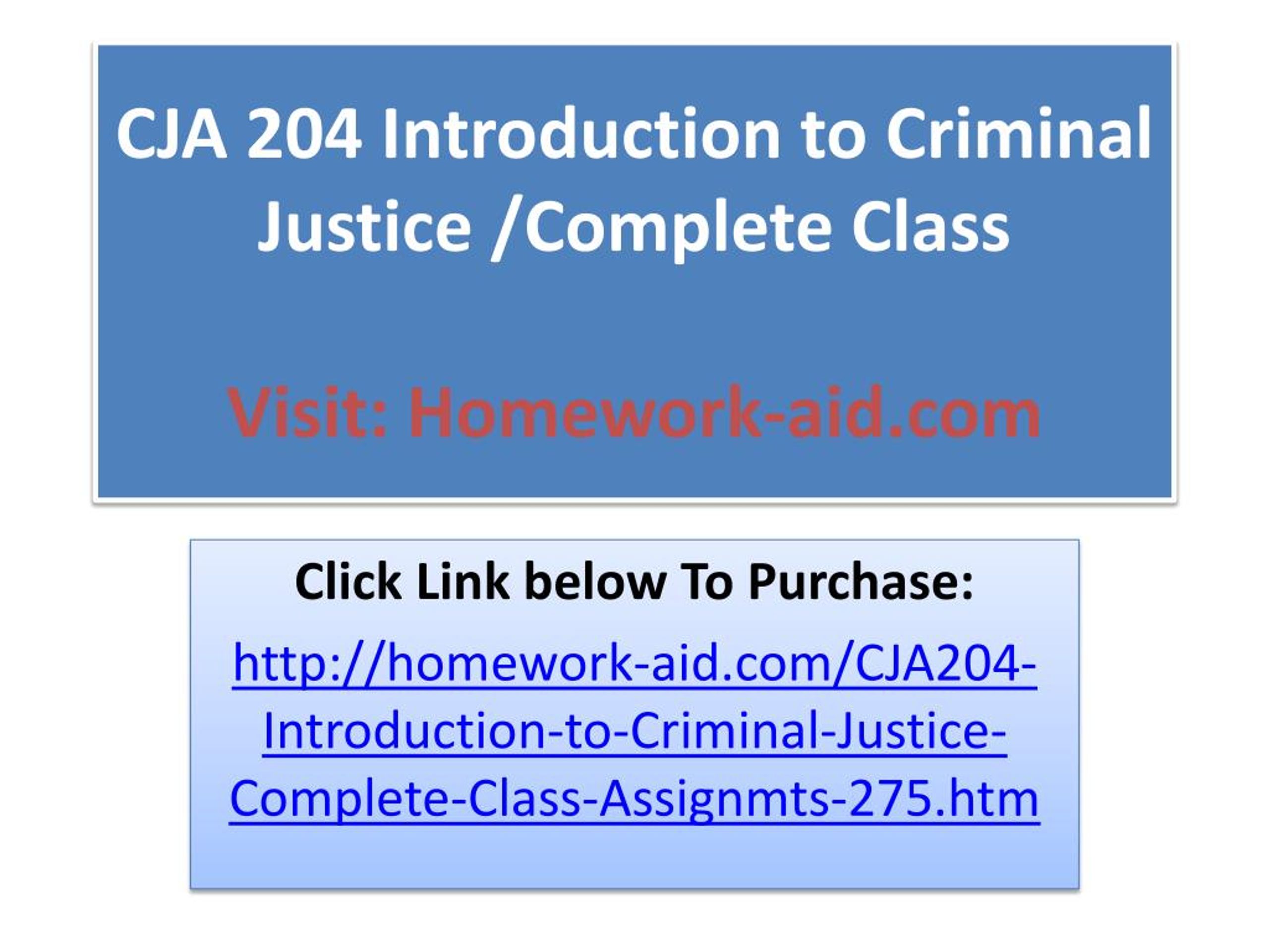 Do my criminal justice homework