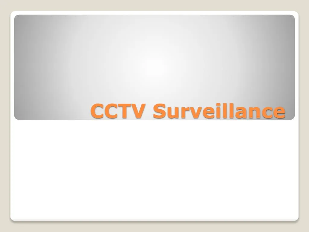 cctv surveillance n.