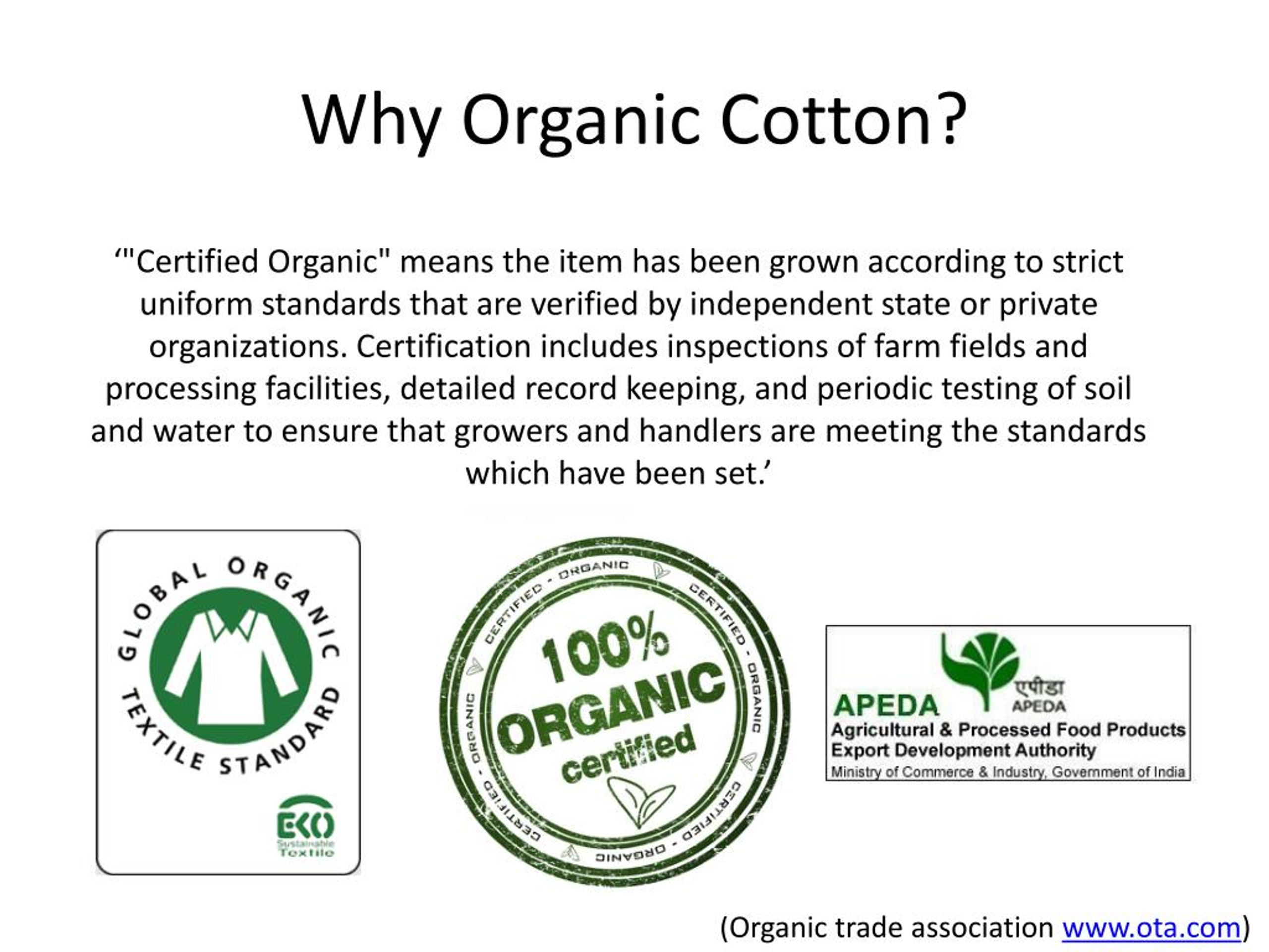 PPT - Benefits of Organic Cotton over conventional cotton PowerPoint ...