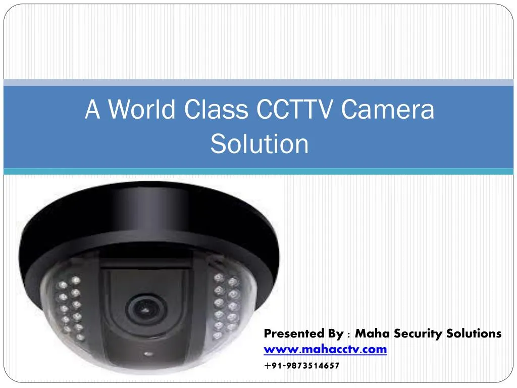 PPT - A world class cctv camera solution PowerPoint Presentation, free ...