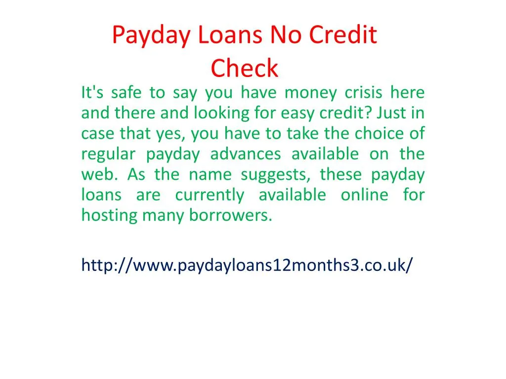 payday loans n o credit check n.
