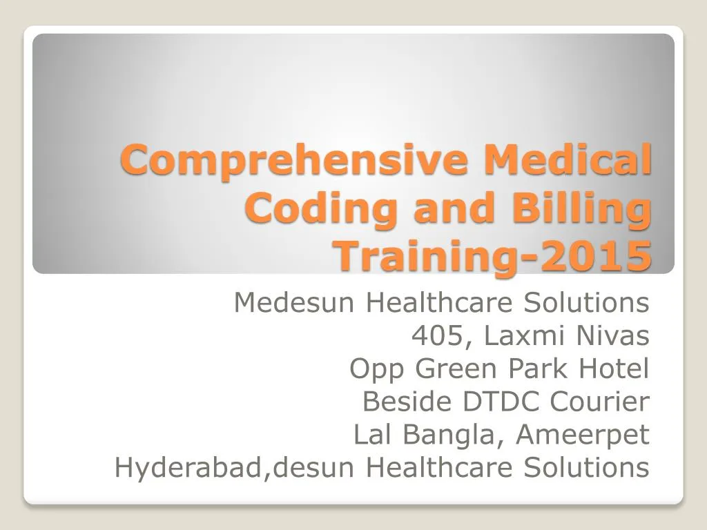 PPT - Medical Coding Training In Hyderabad PowerPoint Presentation ...