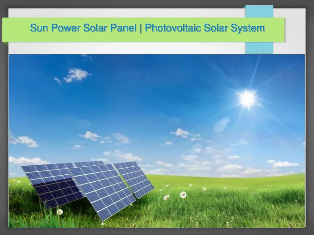 solar power system ppt presentation