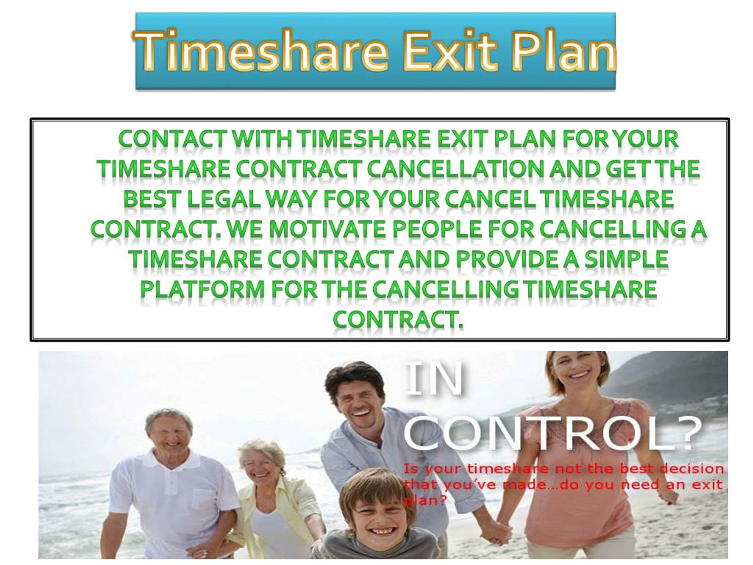 how to get out of timeshare presentation