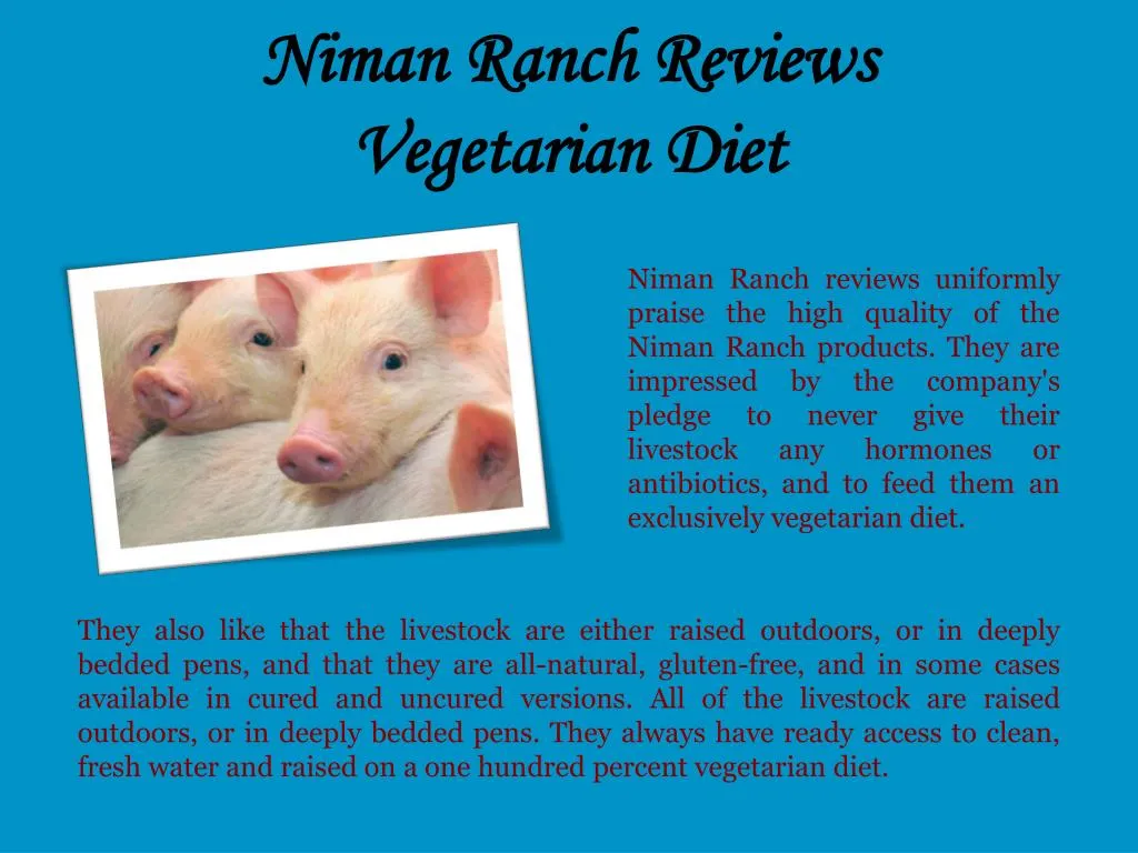 niman ranch reviews vegetarian diet n.
