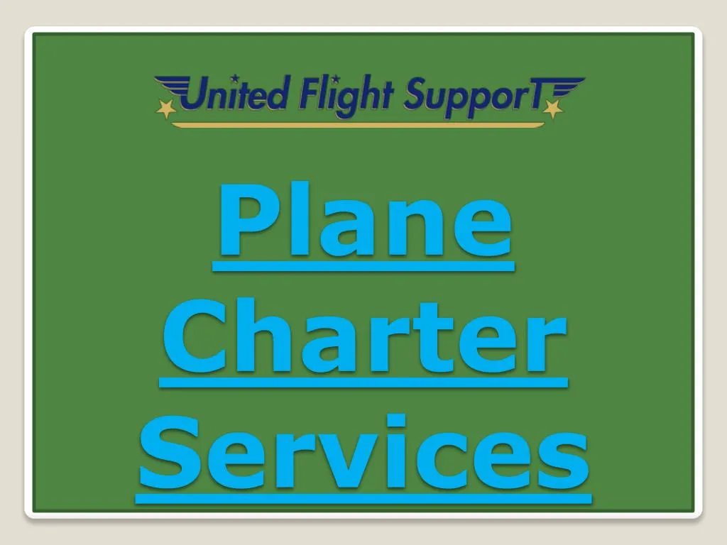 PPT Plane Charter Services PowerPoint Presentation, free download