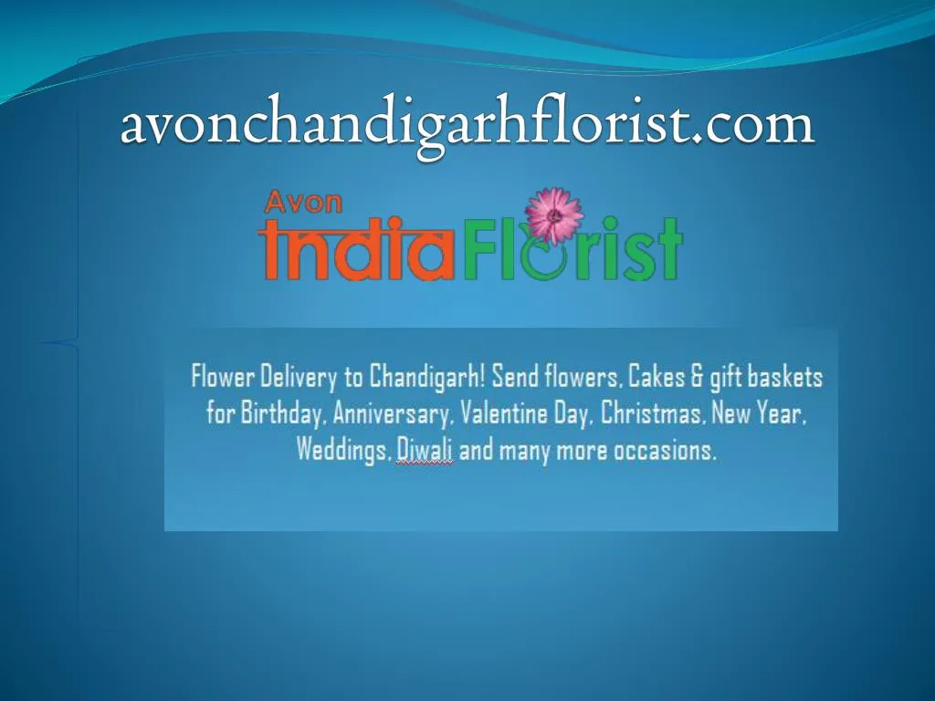 PPT Online Flowers and Cake Delivery to Chandigarh Visit Avon