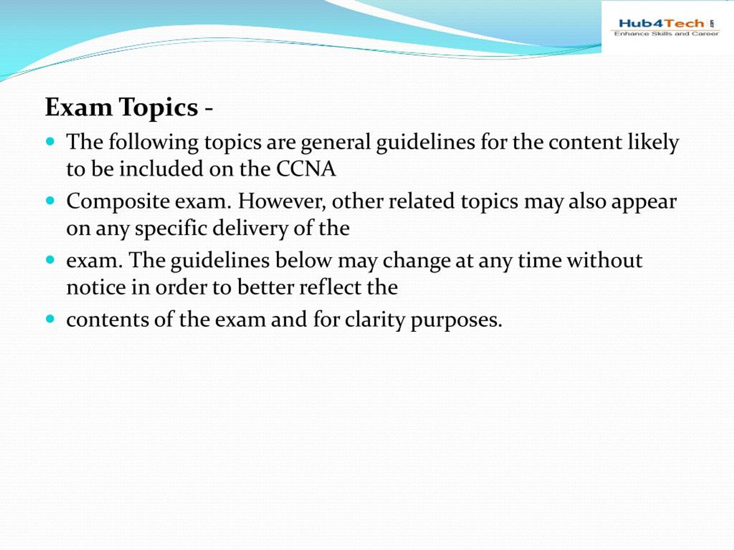 PPT CCNA Exam Syllabus PowerPoint Presentation, free download ID