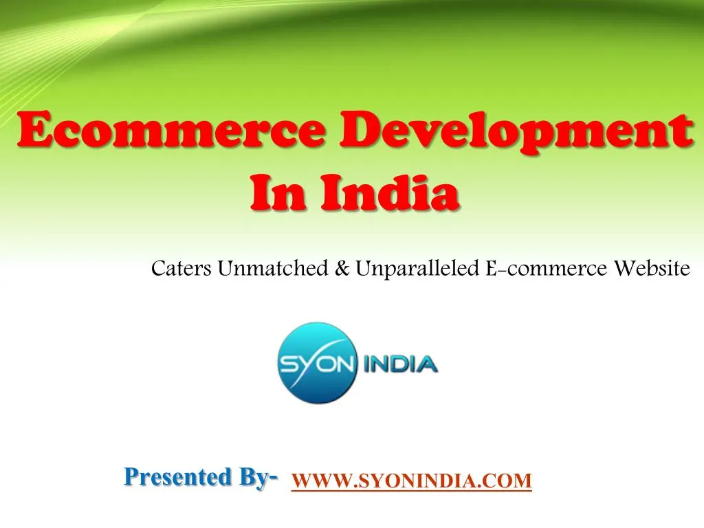 ecommerce development in india n.