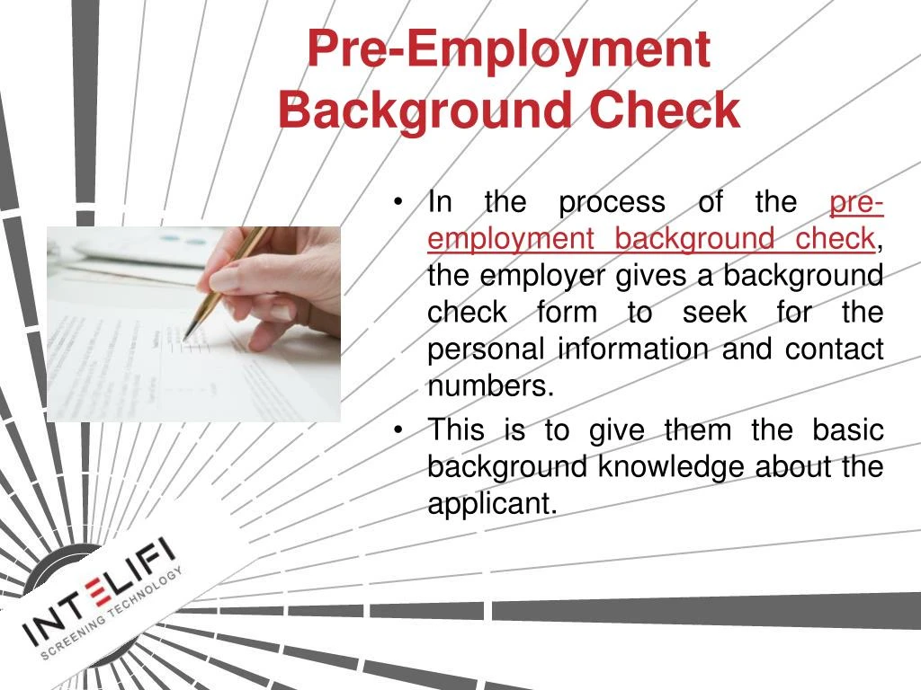 PPT - What Is Pre-Employment Background Check? PowerPoint Presentation ...