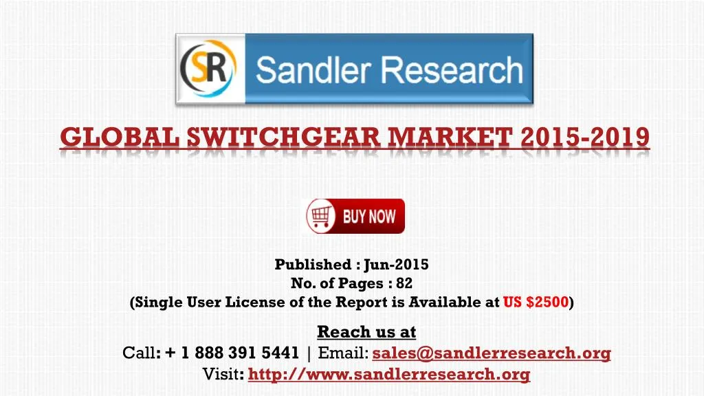 global switchgear market 2015 2019 n.