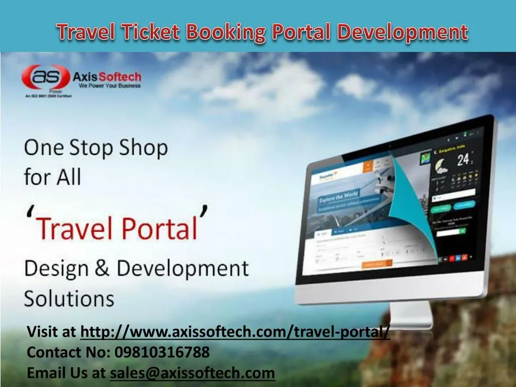 PPT TravelTicketBookingPortalDevelopment PowerPoint Presentation