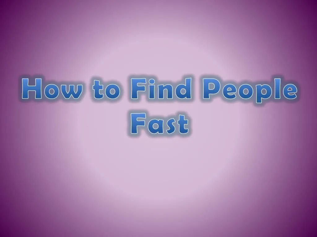find people fast and free