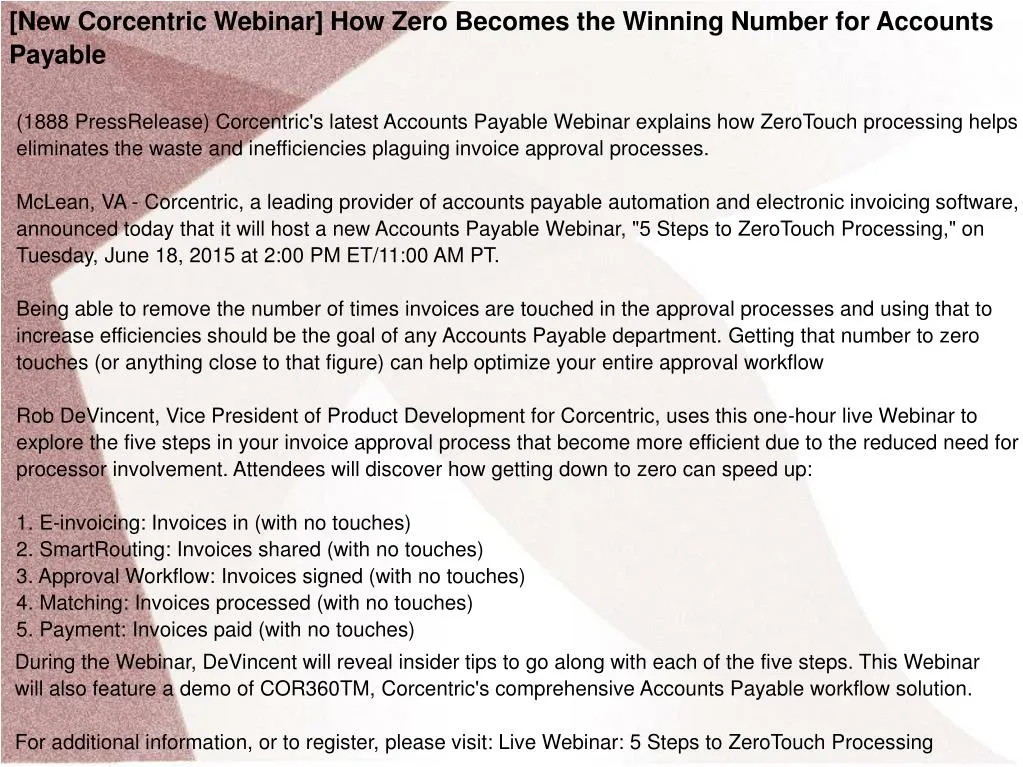 PPT New Corcentric Webinar How Zero Becomes The Winning Number 