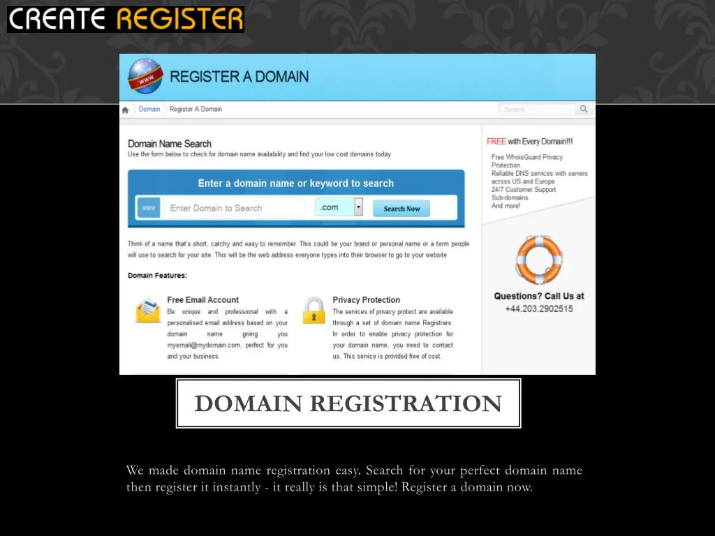 domain registration n.