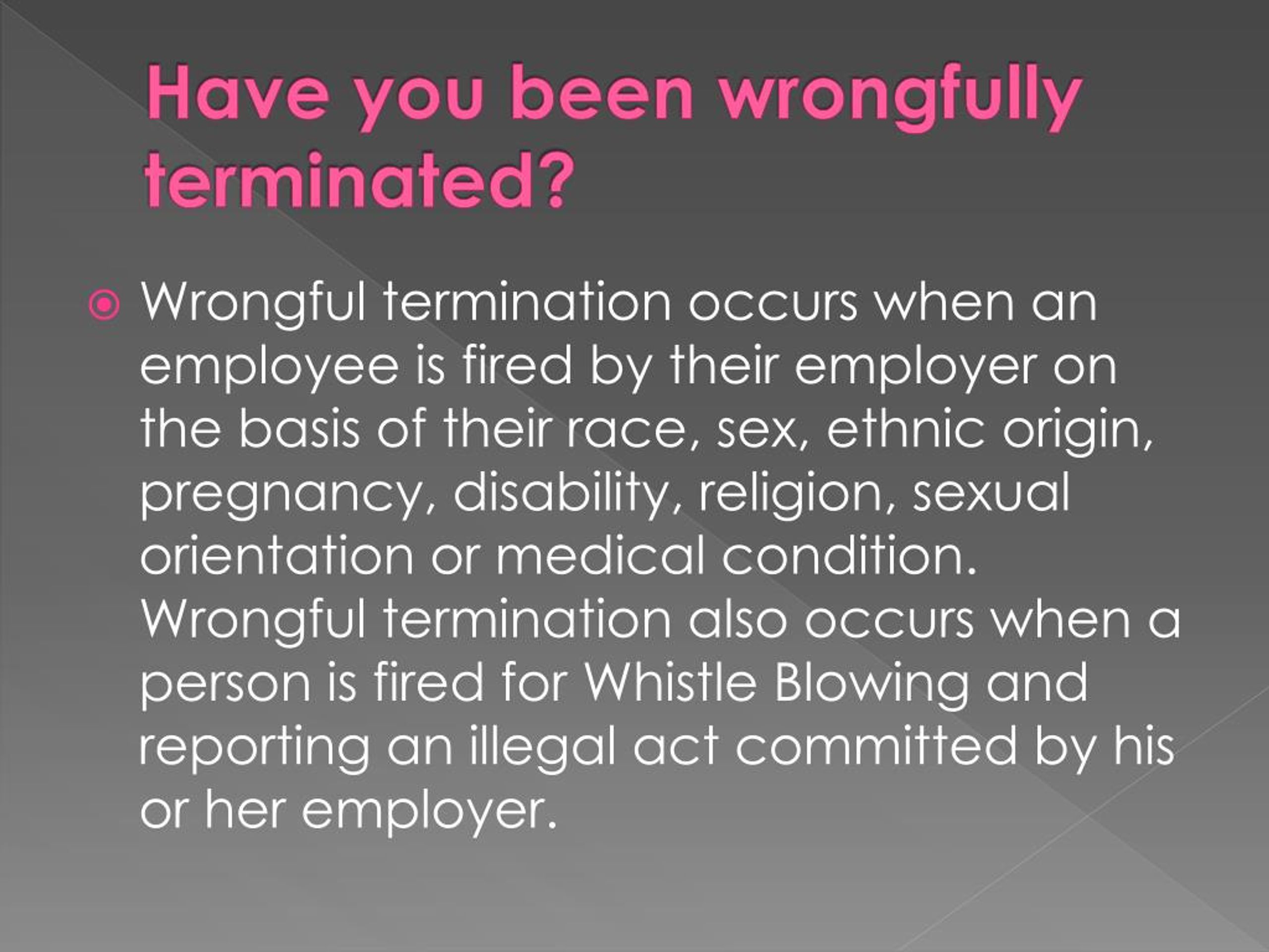 Ppt Wrongful Termination Lawyers In Sherman Oaks Powerpoint Presentation Id7165779 