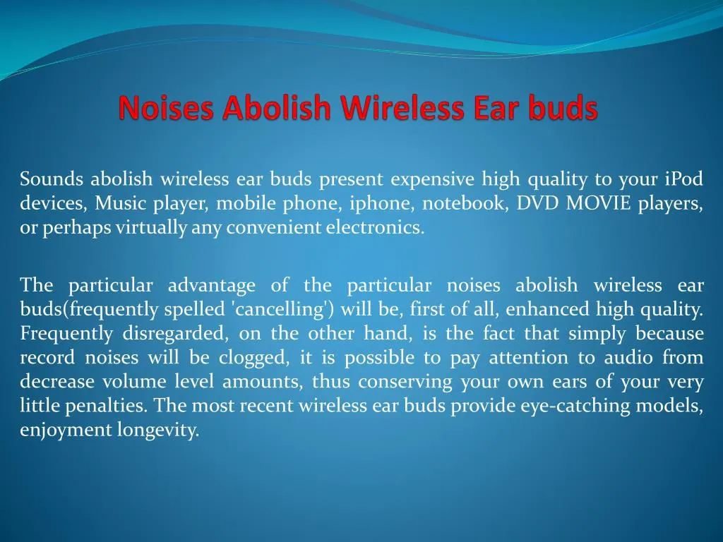 noises abolish wireless ear buds n.