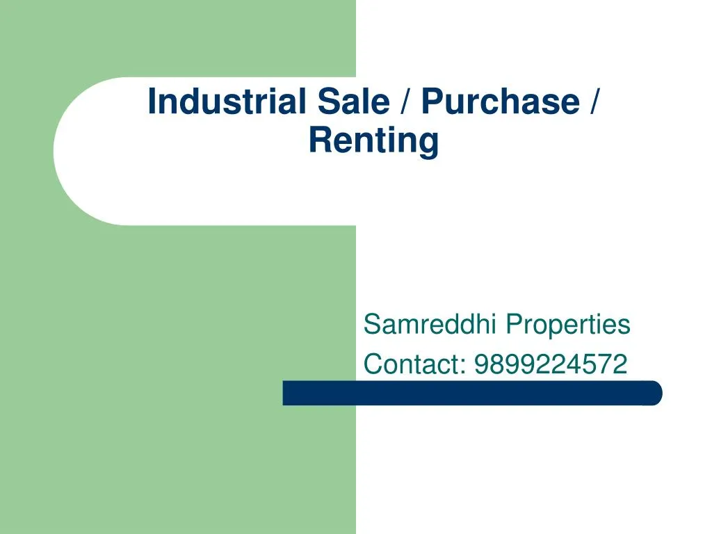 PPT - Industrial property in noida 9899224572 for sale and rent ...