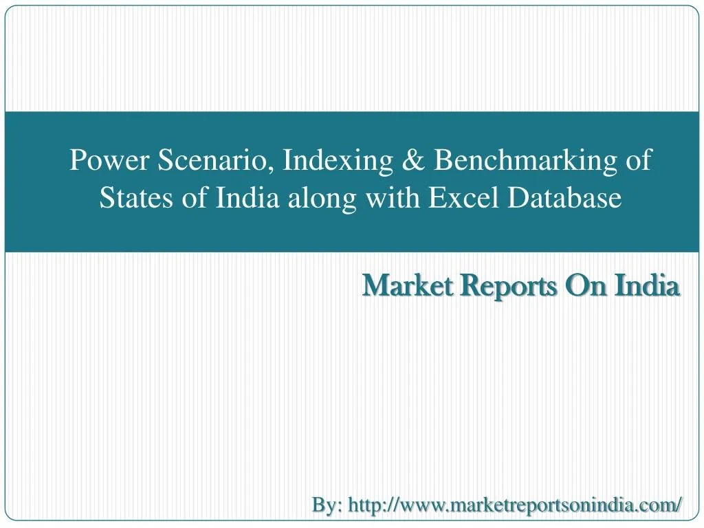 power scenario indexing benchmarking of states of india along with excel database n.