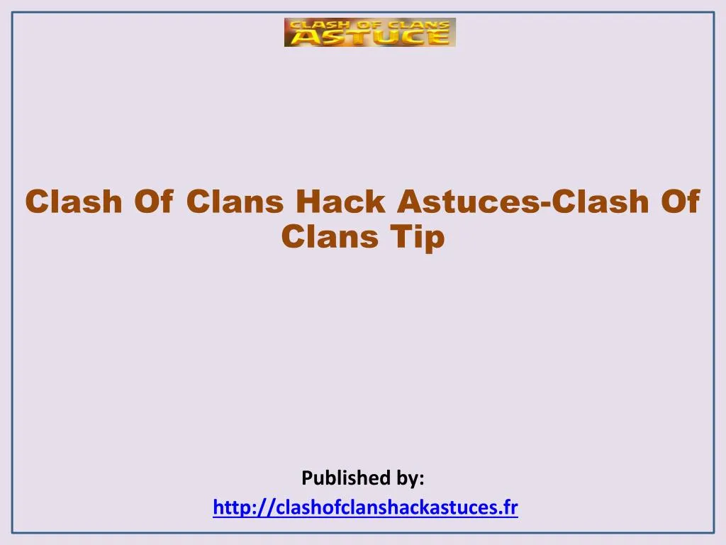 clash of clans tip