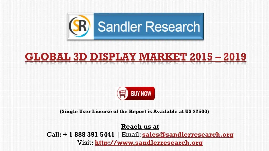global 3d display market 2015 2019 n.