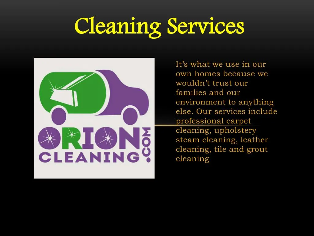 cleaning services n.