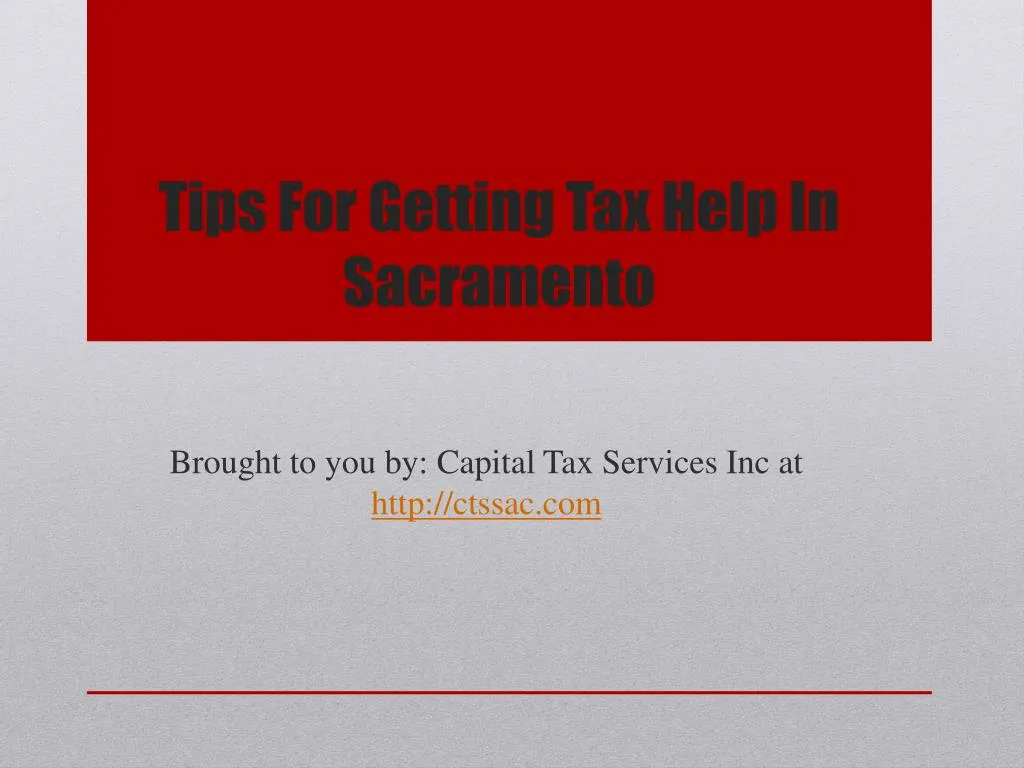 tips for getting tax help in sacramento n.