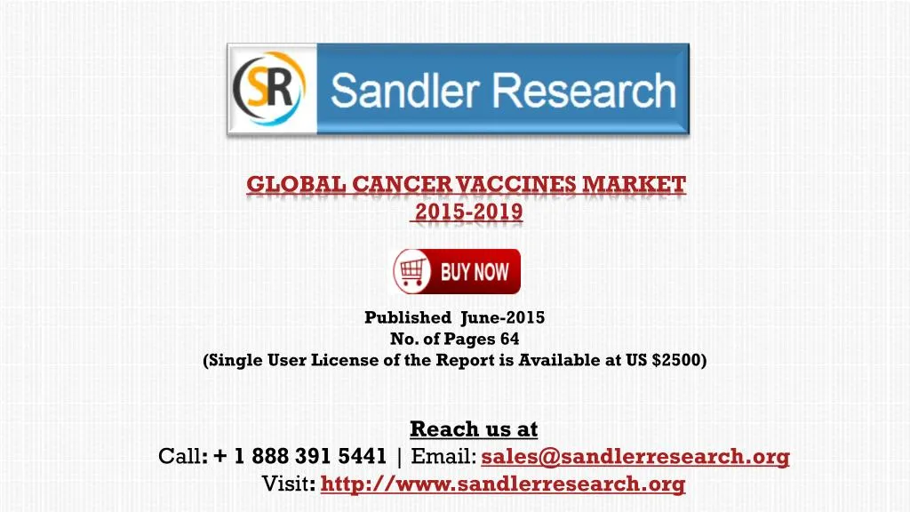global cancer vaccines market 2015 2019 n.
