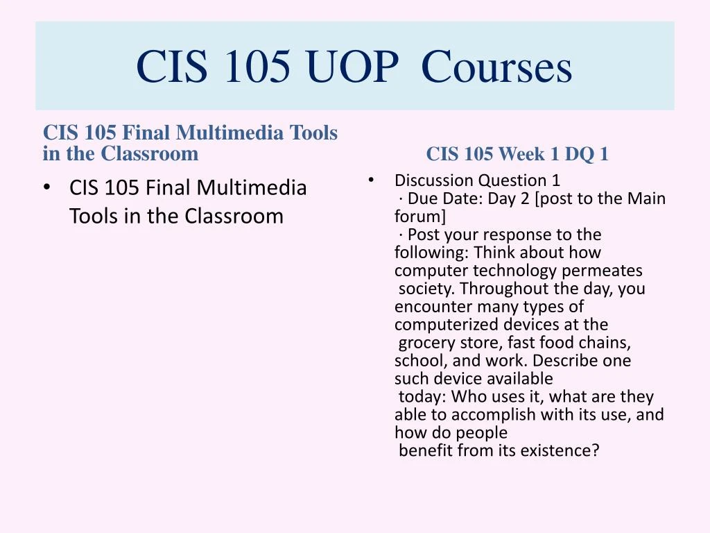 cis 105 final project powerpoint presentation Tutorialoutlet is a online tutorial store we provides hca 230 week 9 final project interpersonal communication presentation (uop. cis 105 final project powerpoint presentation Tutorialoutlet is a online tutorial store we provides hca 230 week 9 final project interpersonal communication presentation (uop.